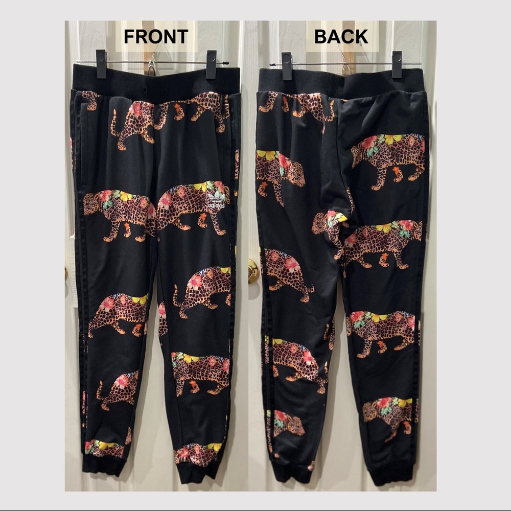 RARE Adidas Originals X FARM Oncada Leopard Print Joggers, size SMALL